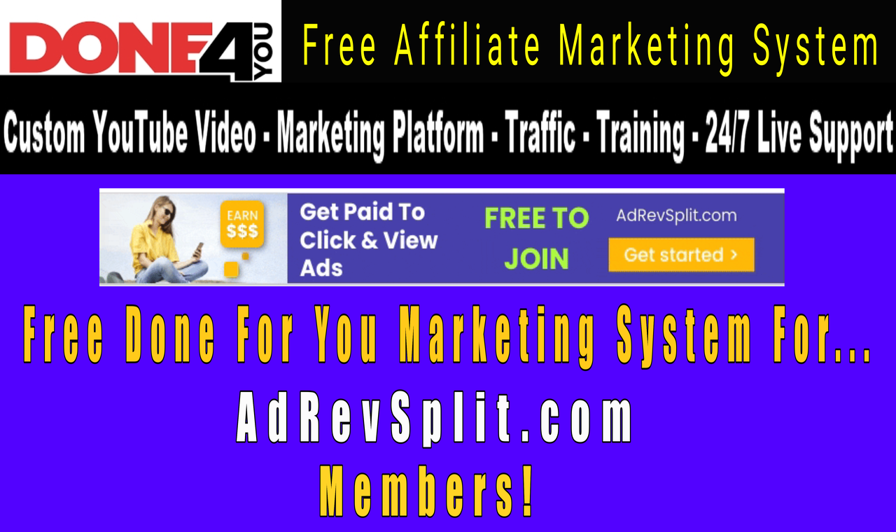 AdRevSplit DFY Marketing System Lead Cap Banner
